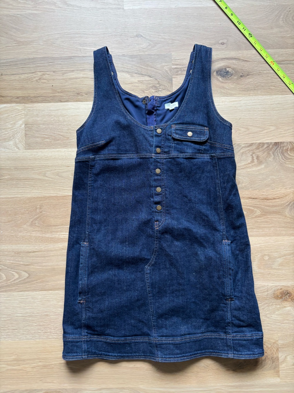 Pilcro Denim Snap Front mini dress like new size M - Picture 4 of 7